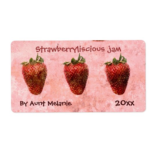 Inbliketiket aardbeienjam etiket (Voorkant)