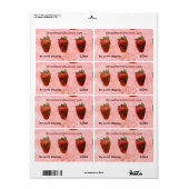 Inbliketiket aardbeienjam etiket (Full Sheet)