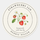 Inblikken Aardbei Jam Jar Labels (Voorkant)