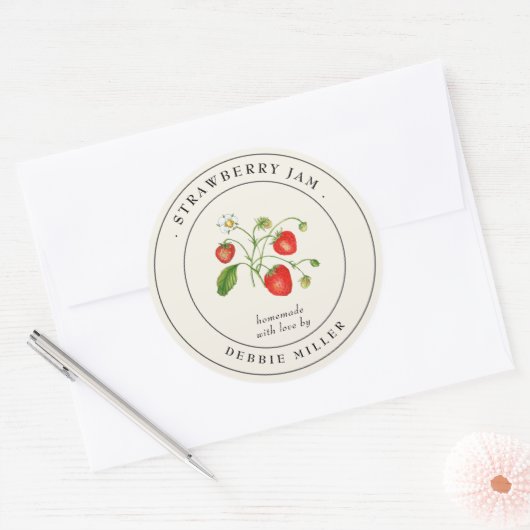  Inblikken Aardbei Jam Jar Labels (Envelop)