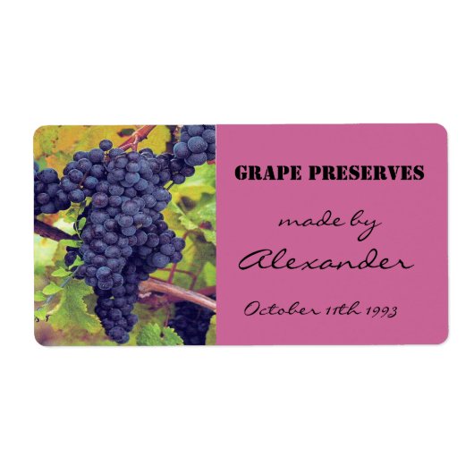 Inblikken bewaart druiven etiket (Voorkant)