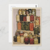 Inblikken en bewaren van volle potten met voedsel  briefkaart (Voorkant / Achterkant)