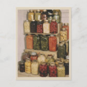 Inblikken en bewaren van volle potten met voedsel  briefkaart (Voorkant)
