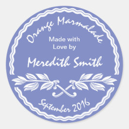 Inblikken Label Roze en Wit Klassieke Jam / Jelly