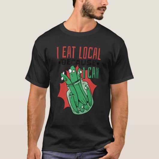 Inblikken pot augurken Ik eet lokaal omdat ik kan  T-shirt (Voorkant)