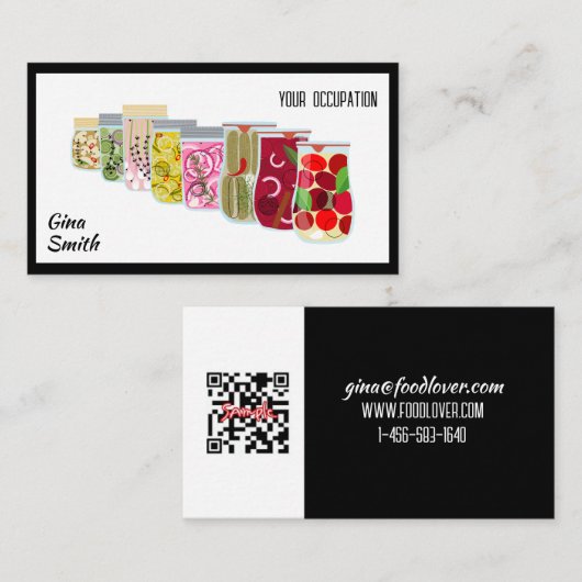 Inblikken QR Code Chef Visitekaartje (Voorkant / Achterkant)