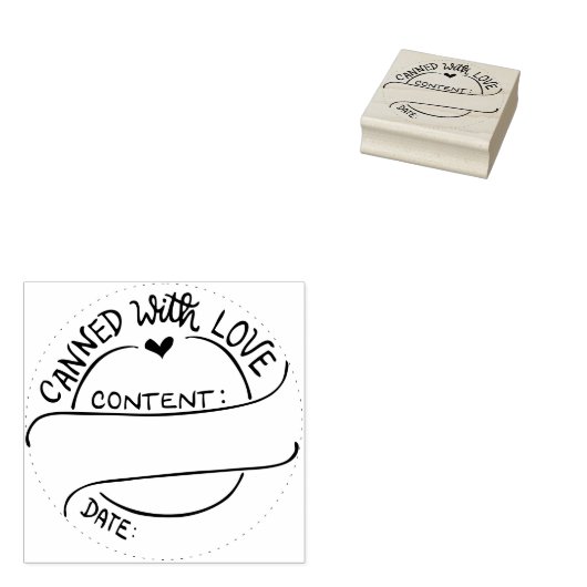 Inblikken stempel - Ingeblikt met liefde - Rubber  (Gestempeld)