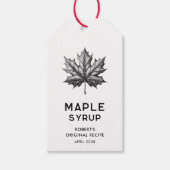Inblikken van ahornsiroop cadeaulabel (Voorkant)