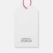 Inblikken van ahornsiroop cadeaulabel (Achterkant)