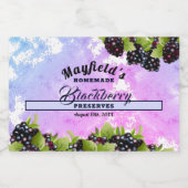 Inblikken van braambessen | Jam Jar Label Voedselcontainer Etiket (Enkel label)