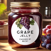 Inblikken van druivengelei ronde sticker