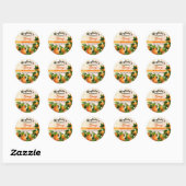 Inblikken van sinaasappels fruit | Jam Jar Ronde Sticker (Vel)