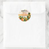 Inblikken van sinaasappels fruit | Jam Jar Ronde Sticker (Tas)
