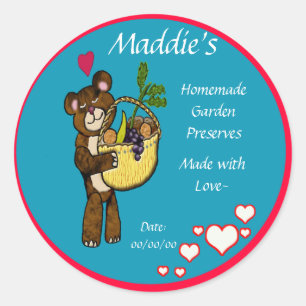 inblikken van teddyberen ronde sticker
