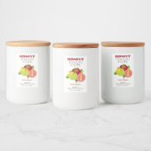 Inblikken van tomaten en groenten voedselcontainer etiket (Flessen)