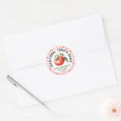 Inblikken van traditionele tomatensaus ronde sticker (Envelop)
