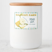 Inblikken van tropisch fruit voor peren voedselcontainer etiket (Voorkant)