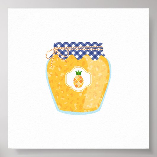 Inblikken van voedsel - ananasjam poster (Voorkant)