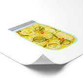 Inblikken van voedsel - brood en boteraugurken poster (Hoek)