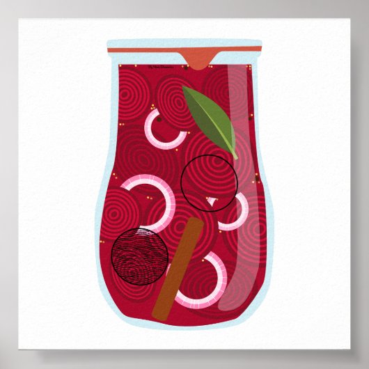 Inblikken van voedsel - gepekelde bieten poster (Voorkant)