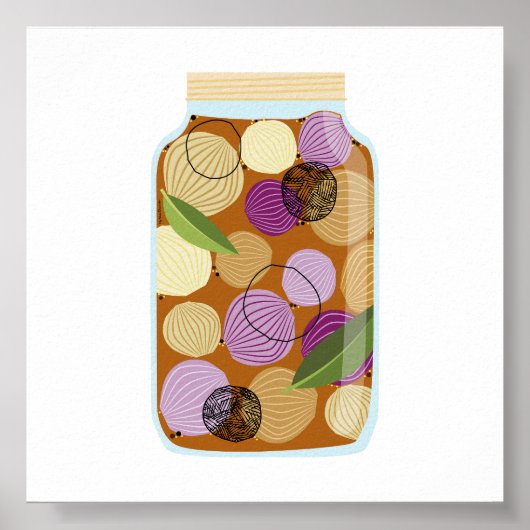 Inblikken van voedsel - geplukte uien poster (Voorkant)