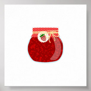 Inblikken van voedsel - kleine frambozenjam poster