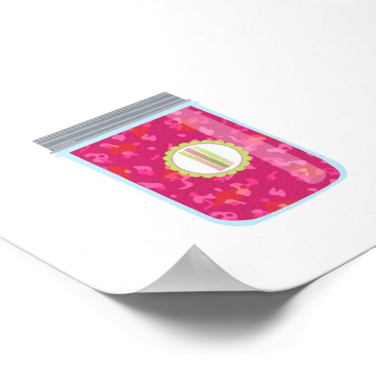 Inblikken van voedsel - rabarber jam poster (Hoek)