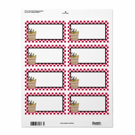 Inbliksetiket Etiket (Full Sheet)