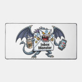 Inbox Monster E-mail Overbelasting Grappige Grafie Bureaumat (Voorkant)