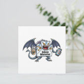 Inbox Monster E-mail Overbelasting Grappige Grafie Kaart (Staand voorkant)