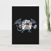 Inbox Monster E-mail Overbelasting Grappige Grafie Kaart (Voorkant)