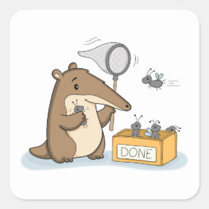 Inbox Zero Kantoor Miereneter Vierkante Sticker