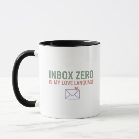 Inbox Zero Liefdestaal Grappige Kantoor Mok (Links)