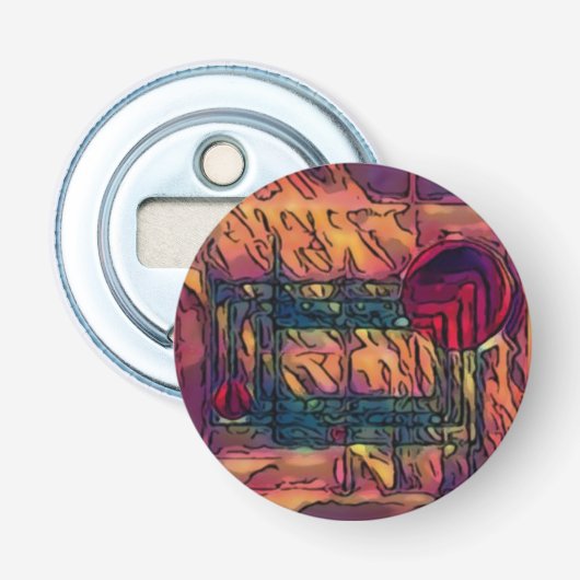inbraak button flesopener (Voorkant)