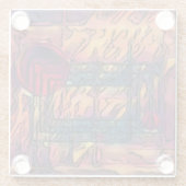 inbraak glazen onderzetter (Achterkant)