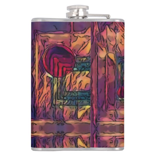 inbraak heupfles (Achterkant)