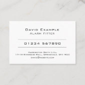 Inbraakalarm Fitter met foto van houder Visitekaartje (Achterkant)