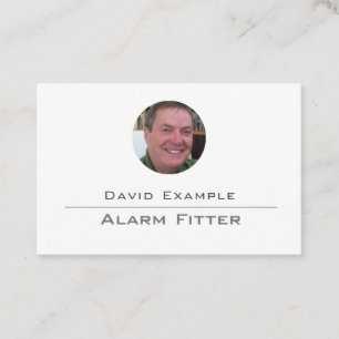 Inbraakalarm Fitter met foto van houder Visitekaartje