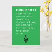 Inbraakperiode Een grappig schoudervervangend gedi Kaart (Gele Bloem)