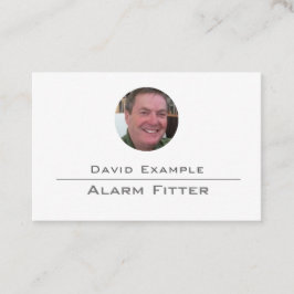 Inbreker Alarm Installer met foto van houder Visitekaartje