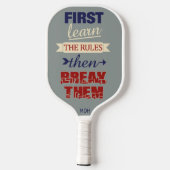 Inbreukregels aangepast monogram pickleball paddle (Achterkant)