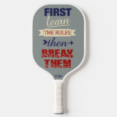 Inbreukregels aangepast monogram pickleball paddle (Voorkant)