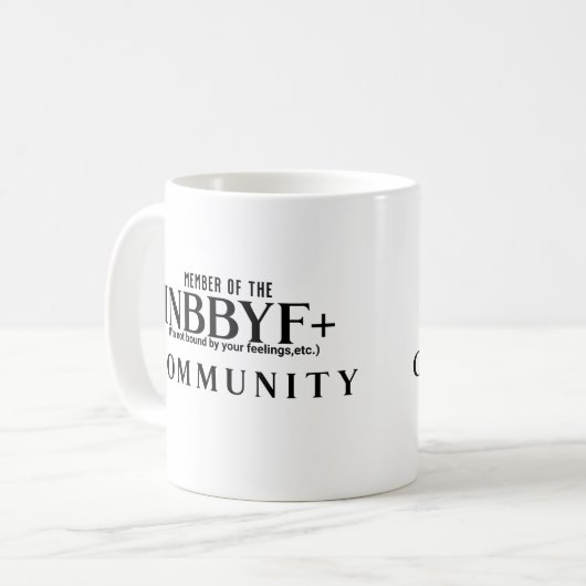 INBYF+ Community Koffiemok (Voorkant links)