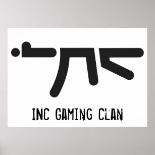 INC AK47 Black Logo Poster