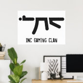 INC AK47 Black Logo Poster (Thuiskantoor)