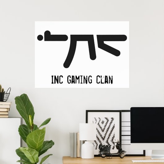 INC AK47 Black Logo Poster (Thuiskantoor)