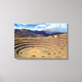 Inca Agricultural Site te Moray, Peru Canvas Afdruk (Voorkant)
