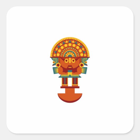 Inca Art Vierkante Sticker (Voorkant)