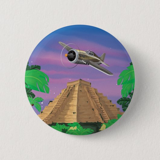 Inca Avontuur Ronde Button 5,7 Cm (Voorkant)