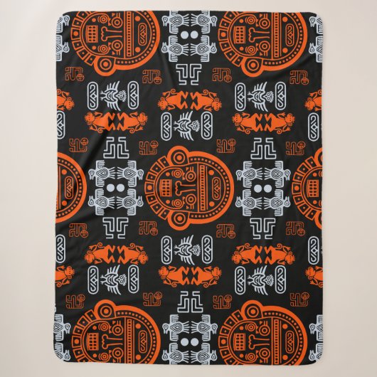 Inca Aztec Home Decor Sherpa Deken (Voorkant)